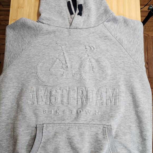 Fox Originals Hoodie XXL Amsterdam Biketown Embossed,  Gray, size M - Picture 6 of 15